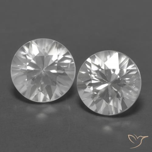 2.49ctw Natural Blanco Circón, Redondo, VVS-VS