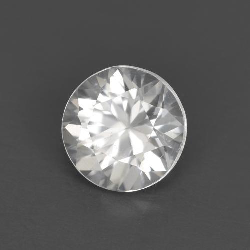 Circón blanco natural de 0,73 ct, corte redondo, VS