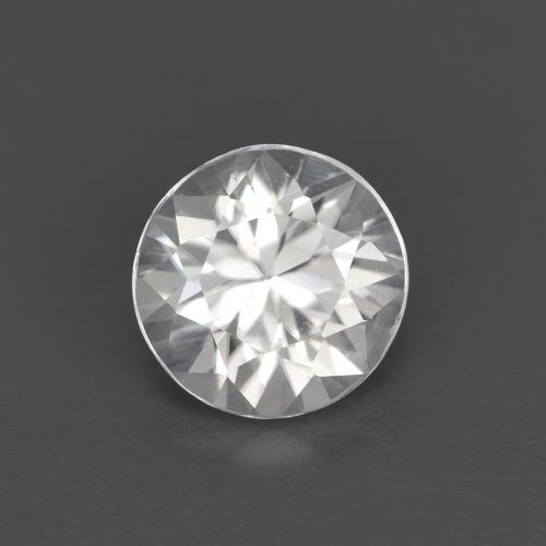 Circón blanco natural de 0,73 ct, corte redondo, VS