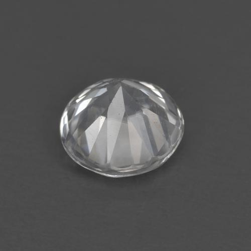 Circón blanco natural de 0,73 ct, corte redondo, VS