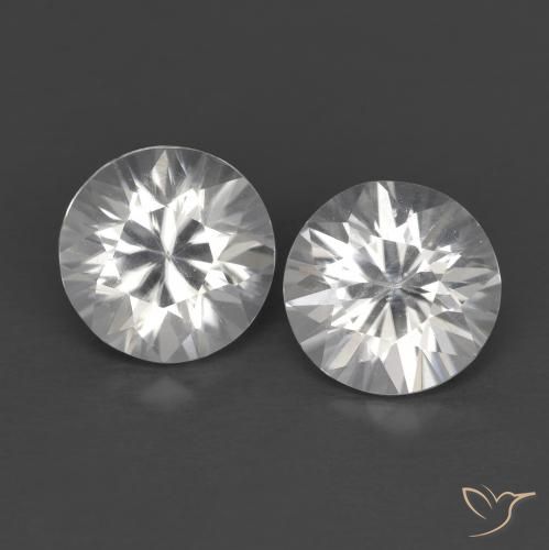 2.46ctw Natural Blanco Circón, Redondo, VVS