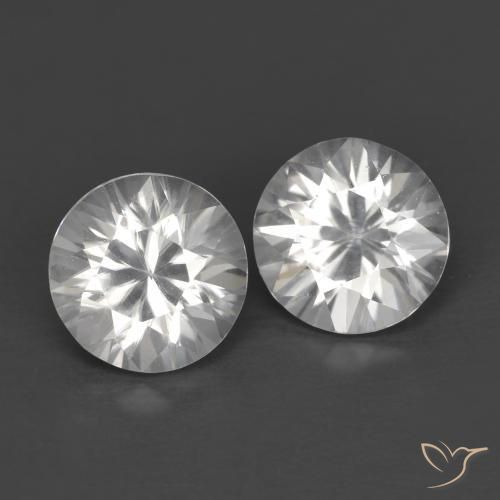 Gemas de Circón Blanco natural de 2.46 ct, Redondo, VVS