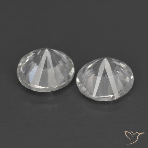 Gemas de Circón Blanco natural de 2.46 ct, Redondo, VVS