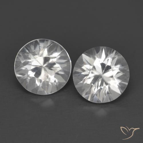 2.52ctw Natural Blanco Circón, Redondo, VVS