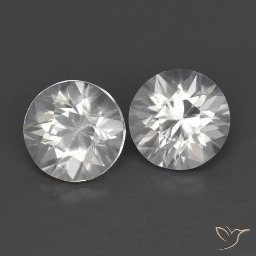 Gemas de Circón Blanco natural de 2.52 ct, Redondo, VVS
