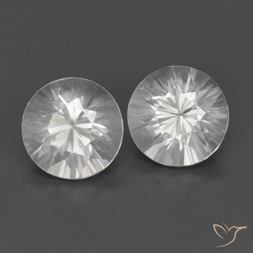 1.43ctw Natural Blanco Circón, Redondo, VVS-VS