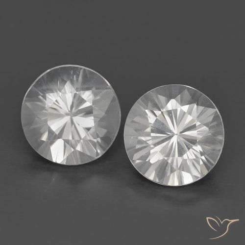 Gemas de Circón Blanco natural de 1.50 ct, Redondo, VS