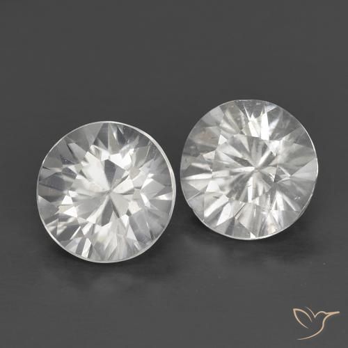 Gemas de Circón Blanco natural de 1.40 ct, Redondo, VS