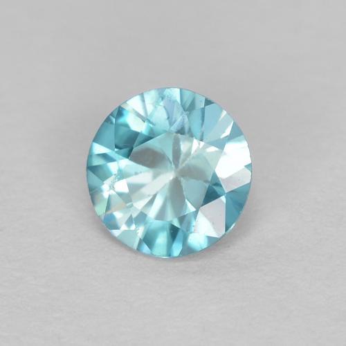 Circón Azul claro natural de 0.49 ct, Corte Redondo, VS