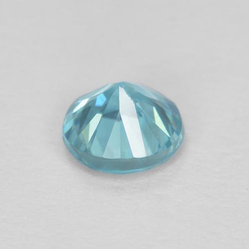 Circón Azul claro natural de 0.37 ct, Corte Redondo, VS