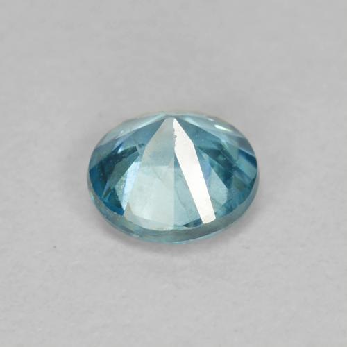 Circón azul natural de 0,52 ct, corte redondo, VS