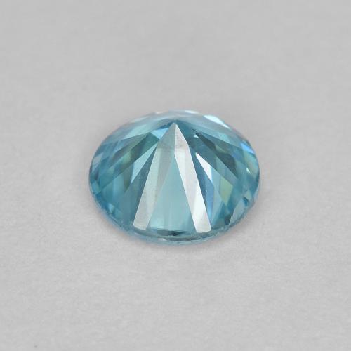 Circón azul natural de 0,53 ct, corte redondo, VS