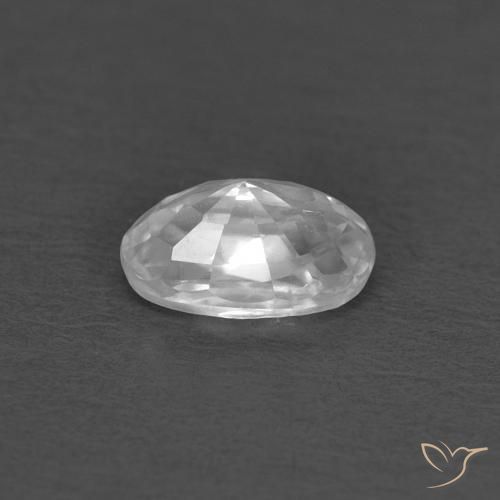 Circón Blanco natural de 0.45 ct, Ovalada, VS