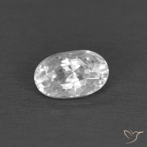 Circón Blanco natural de 0.48 ct, Ovalada, VVS