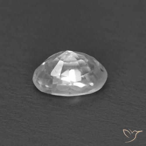 Circón Blanco natural de 0.48 ct, Ovalada, VVS