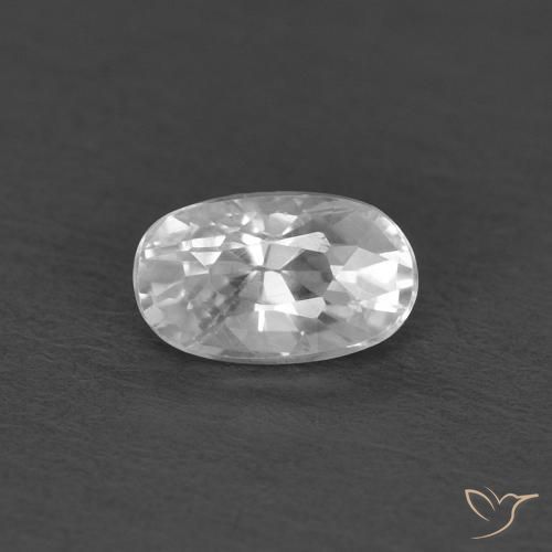 0.46ct Natural Blanco Circón, Ovalada, VVS