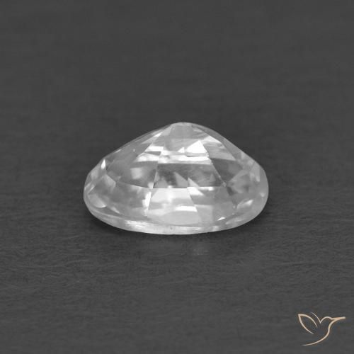 Circón Blanco natural de 0.46 ct, Ovalada, VVS