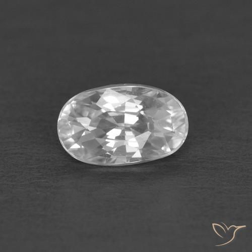 0.46ct Natural Blanco Circón, Ovalada, VVS