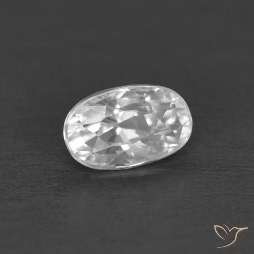 Circón Blanco natural de 0.50 ct, Ovalada, VVS