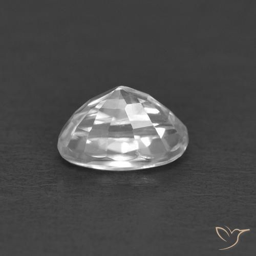 Circón Blanco natural de 0.50 ct, Ovalada, VVS