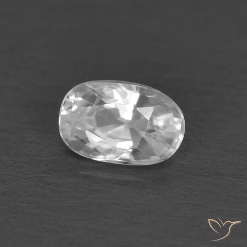 Circón Blanco natural de 0.45 ct, Ovalada, VVS