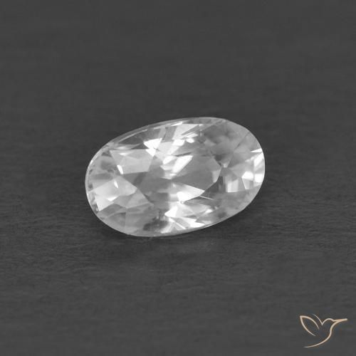 Circón Blanco natural de 0.43 ct, Ovalada, VVS