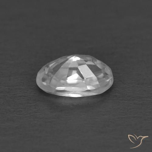 Circón Blanco natural de 0.43 ct, Ovalada, VVS