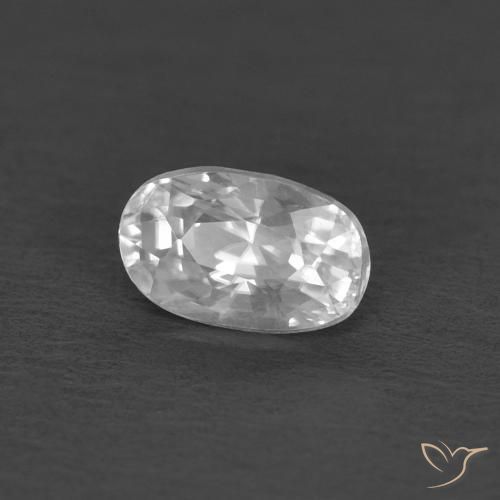 Circón Blanco natural de 0.50 ct, Ovalada, VVS-VS