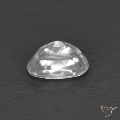 Circón Blanco natural de 0.50 ct, Ovalada, VVS-VS