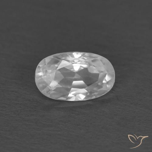 0.40ct Natural Blanco Circón, Ovalada, VVS
