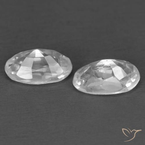 Gemas de Circón Blanco natural de 0.83 ct, Ovalada, VVS