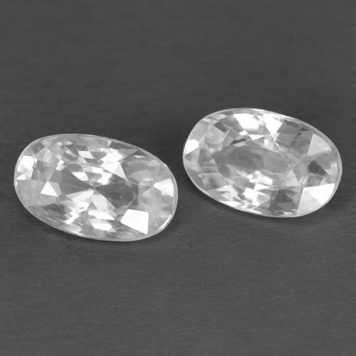 Gemas de circón blanco natural de 0,72 ct, corte óvalo, VVS