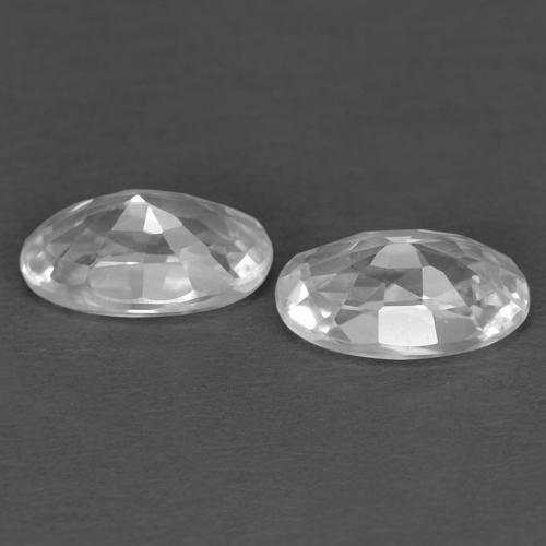 Gemas de circón blanco natural de 0,72 ct, corte óvalo, VVS
