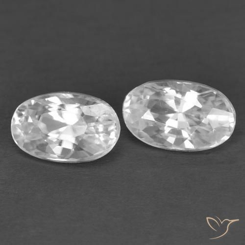 0.83ctw Natural Blanco Circón, Ovalada, VVS
