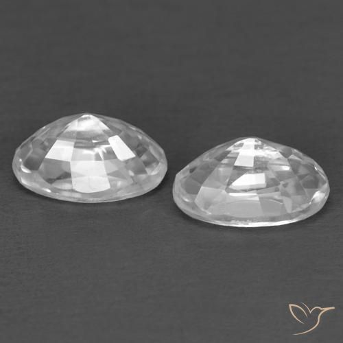Gemas de Circón Blanco natural de 0.83 ct, Ovalada, VVS