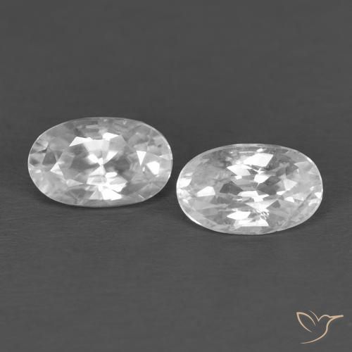 0.81ctw Natural Blanco Circón, Ovalada, VVS