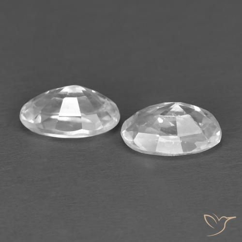 Gemas de Circón Blanco natural de 0.79 ct, Ovalada, VVS