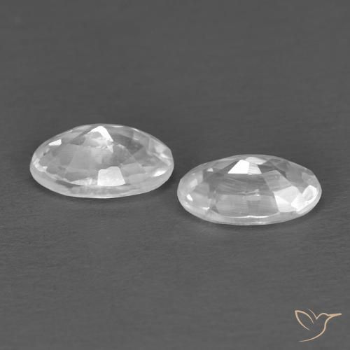 Gemas de Circón Blanco natural de 0.73 ct, Ovalada, VVS
