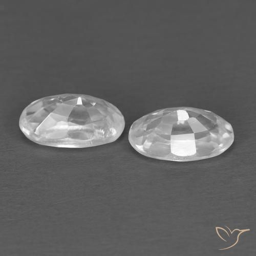 Gemas de Circón Blanco natural de 0.79 ct, Ovalada, VVS