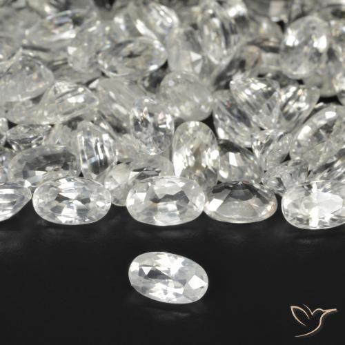 Circón Blanco cálido natural de 0.39 ct, Ovalada, VVS-VS