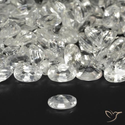 Circón Blanco cálido natural de 0.39 ct, Ovalada, VVS-VS