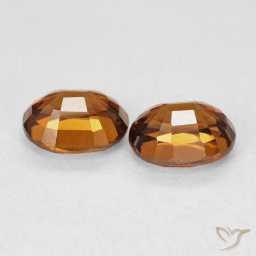 Gemas de Circón Medium Dark-Orange natural de 2.14 ct, Ovalada, VVS