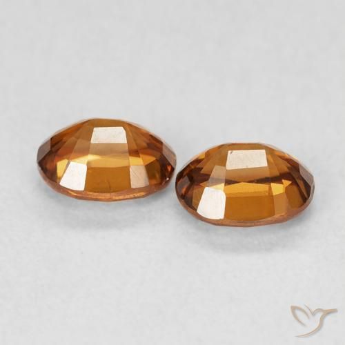 Gemas de Circón Naranja óxido natural de 1.27 ct, Ovalada, VS