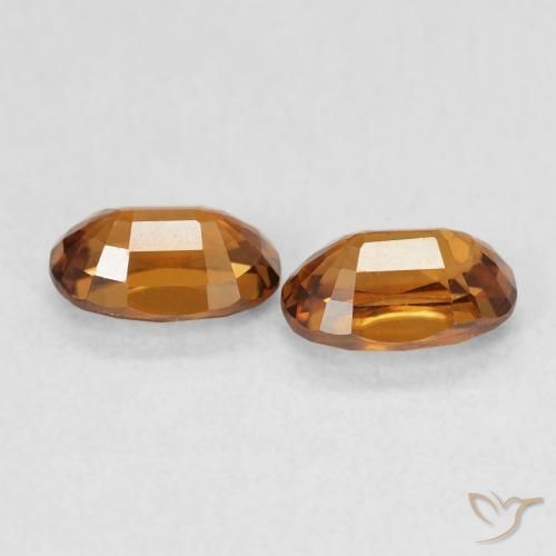Gemas de Circón Naranja óxido natural de 1.62 ct, Ovalada, VS