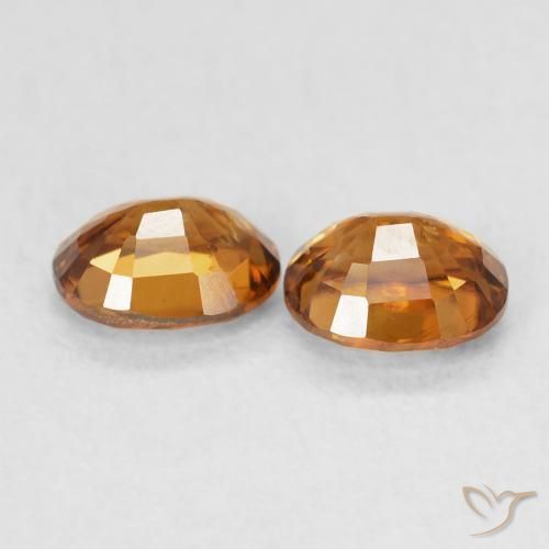 Gemas de Circón Naranja óxido natural de 1.30 ct, Ovalada, VS