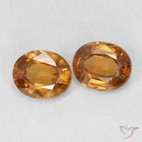 Gemas de Circón Naranja óxido natural de 1.70 ct, Ovalada, VS