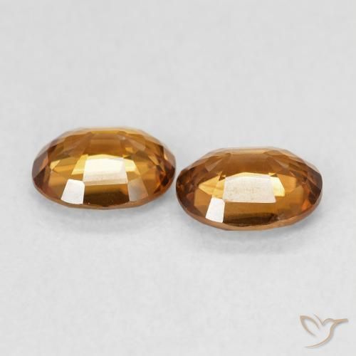 Gemas de Circón Naranja óxido natural de 1.70 ct, Ovalada, VS