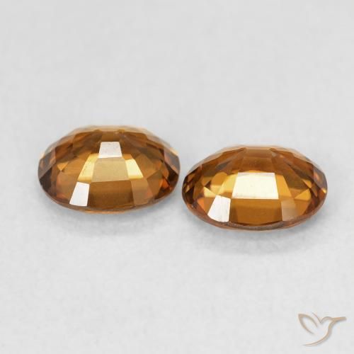 Gemas de Circón Naranja óxido natural de 1.71 ct, Ovalada, VS
