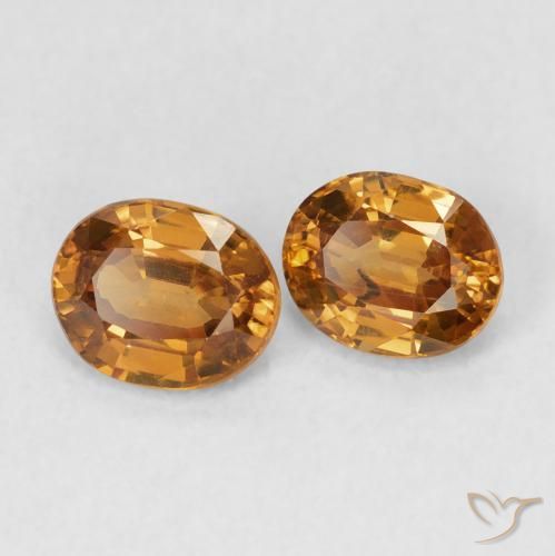 Gemas de Circón Naranja óxido natural de 1.94 ct, Ovalada, VS