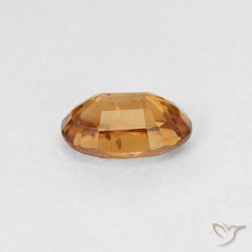 Circón Naranja medio natural de 0.73 ct, Ovalada, VVS